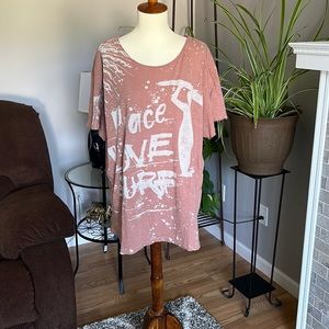MAGNOLIA PEARL Cotton jersey Peace Love and Surf tshirt